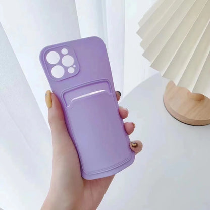 LVOEST Phone Case For iphone 11 12 13 pro max XR x xs max 7 8 plus se 2020 12 mini 14 15 Soft Silicone Wallet Card Holder cover