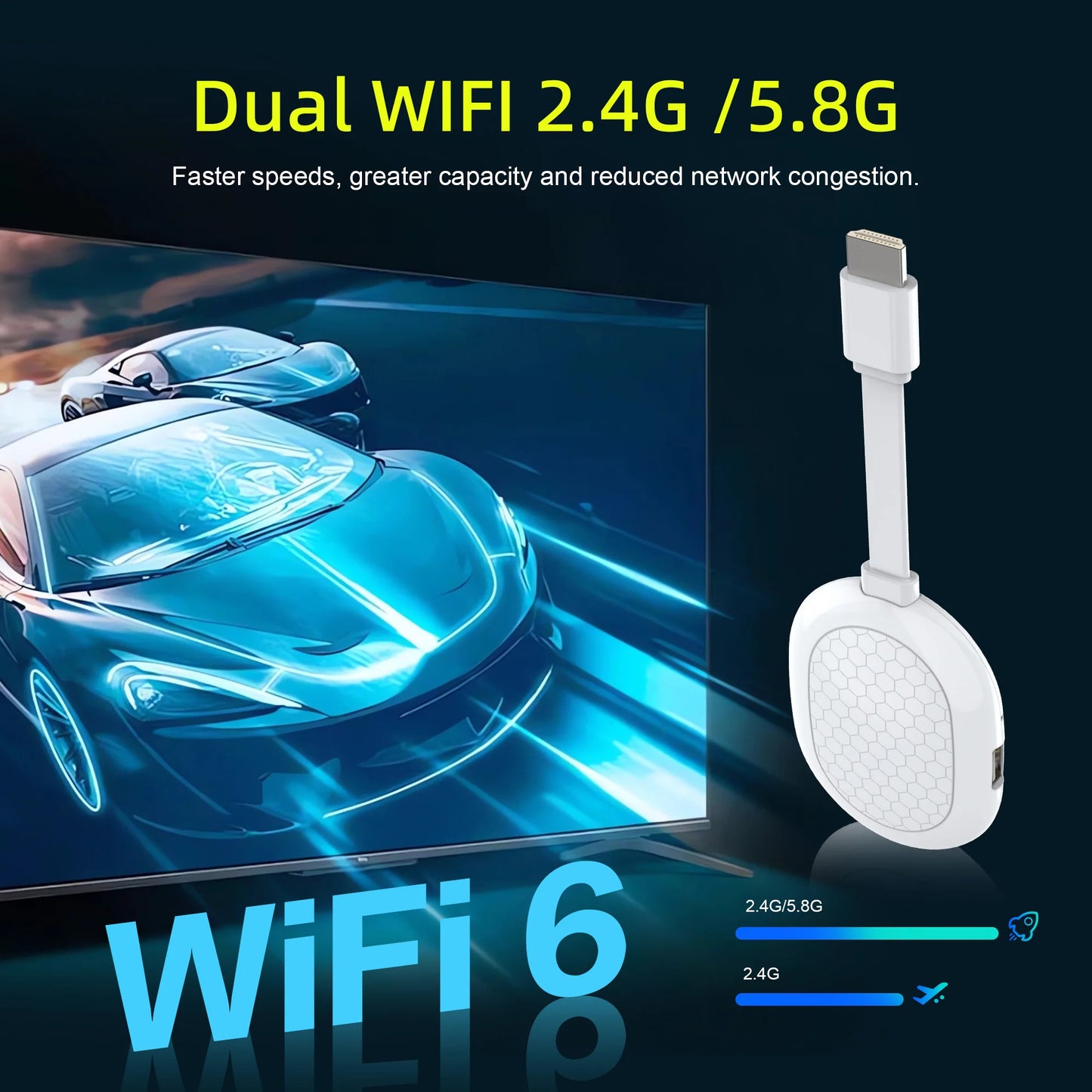 Mortal Android 14.0 Smart TV Stick Q2S Allwinner H313 Wifi6 BT5.X Voice Remote 4K HDR10 2G16G Netflix Decoding Android Mini Box