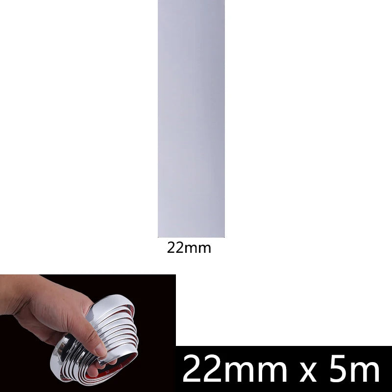 Blue Film Car Window Chrome Bright Strip Front Bumper Anti-Collision Strip Body Frame Body Modification Medium Mesh Trim Strip