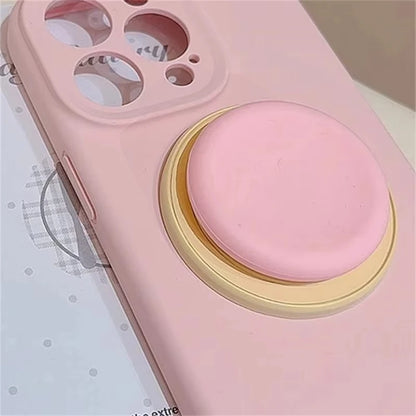 Cute Macaron Silicone Round Magnetic Holder Grip Tok Griptok Phone Stand Holder Support For iPhone 15 For Pad Magsafe Smart Tok