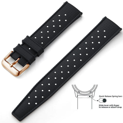 Tropical Silicone Watch Band Quick Release Watch Band 18mm 20mm 22mm Rubber Tropic Smart Watch Strap for Oris Seiko Citizen