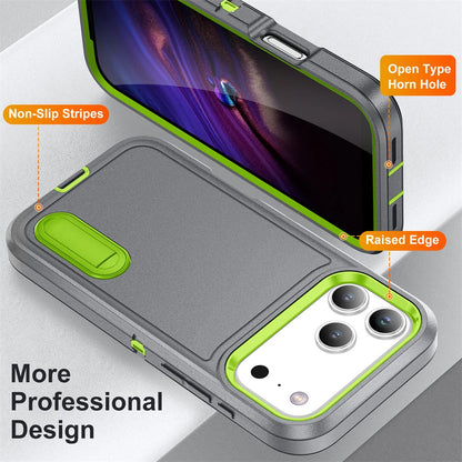 Heavy Duty Armor Protection Stand Phone Case for IPhone 17 Air 16E 16 15 14 Plus 13 12 11 Pro Max Shockproof Kickstand Cover