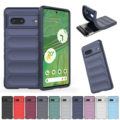 Armour Skin-friendly Shockproof Phone Case for Google Pixel 10 9 8 7 Pro XL 9A 8A 7A Matte Soft Liquid Silicone Protective Cover