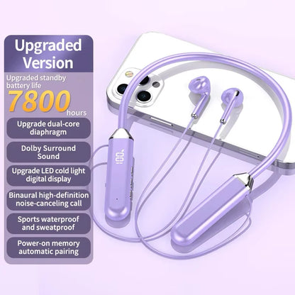 New Sport Neckband Earphone Wireless Headphone audífonos bluetooth inalámbrico Gaming LED Display ear buds for xiaomi huawei