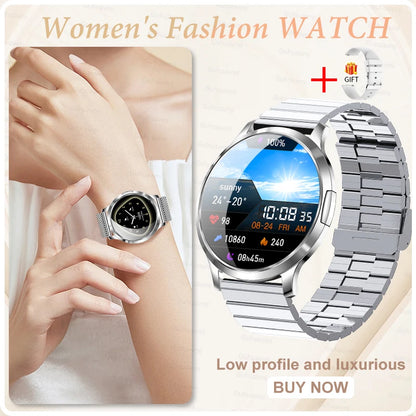2025 New Smart Watch For Women Gift 1.32 Inch Full Touch Screen Sports Fitness Watches Bluetooth Calls Digital Smartwatch Ladies