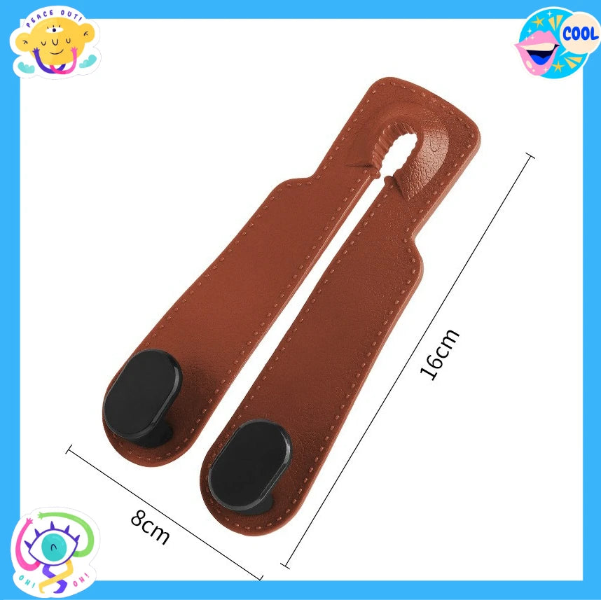 Car Seat Back Hook Suede Double-Headed Rear Storage Storage Small Hook Car Interior Decoration Supplies