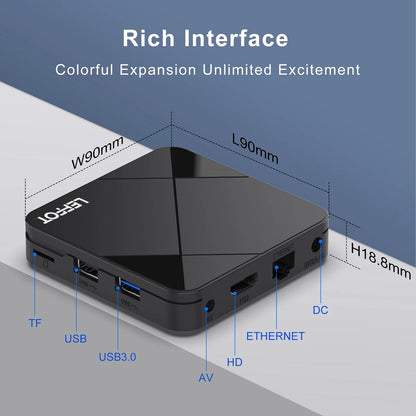 LEFFOT RK3518 Android 14.0 Smart TV Box RK3518 4K With Wifi 6 Smart 3D Google Assistant Netflix YouTube BT5.4 Smart TV Box