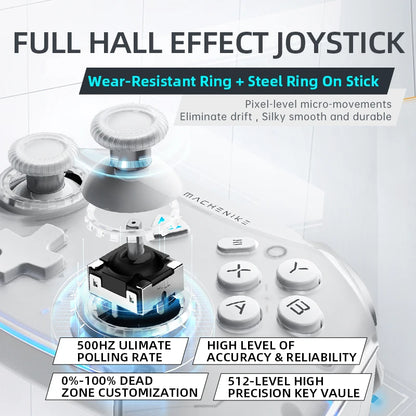 Machenike Gamepad Wireless Gaming Controller G5 Pro Elite Hall Trigger Joystick Mecha-Tactile Buttons For Switch PC Android IOS