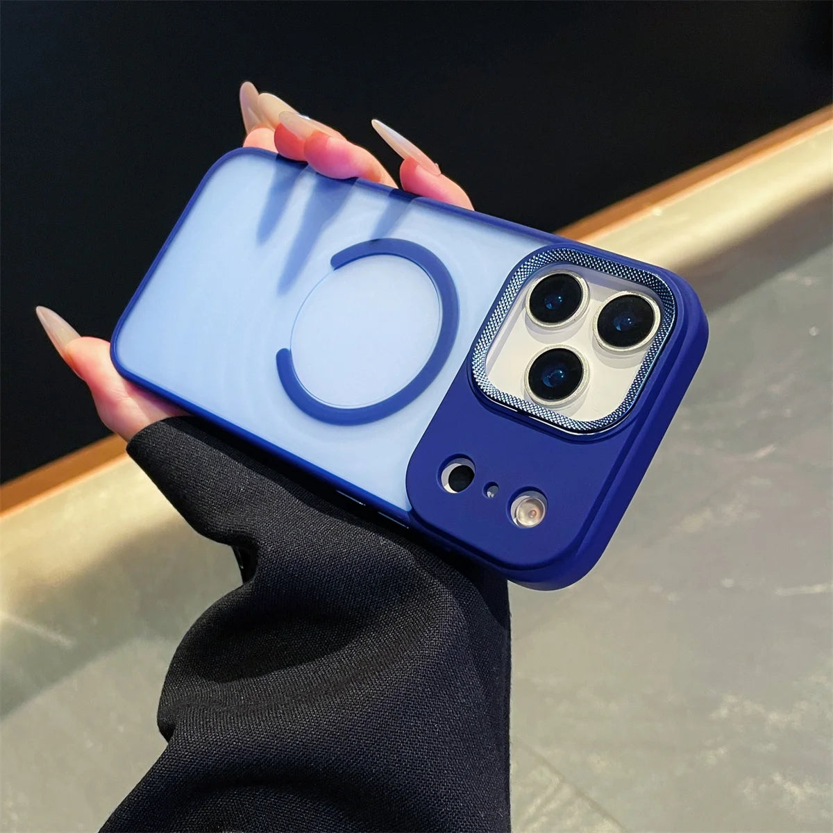 Wave Ripple Pattern for Magsafe Magnetic Phone Case for IPhone 17 Air 16 15 14 Plus 13 12 Pro MAX Translucent Protective Cover