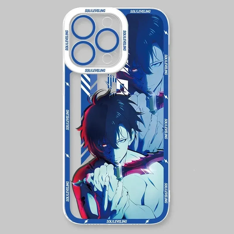 Case For iPhone 15 16 Pro Max 14 Plus 13 12 11 Pro XR XS X 8 7 SE 2020 Anime S-Solo Levelings Shockproof Clear Silicone Cover