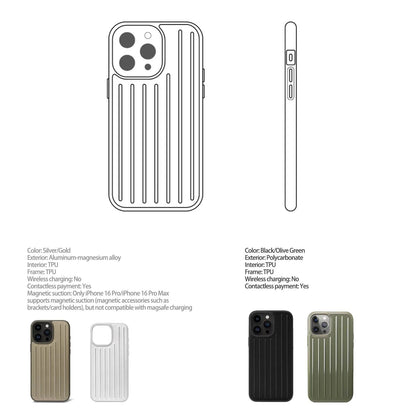 Minimalist Luxury Case for iPhone 16 Pro Max/15 ProMax/15Pro/16Pro Aluminum Shockproof Protective Case with Gift Box Packaging