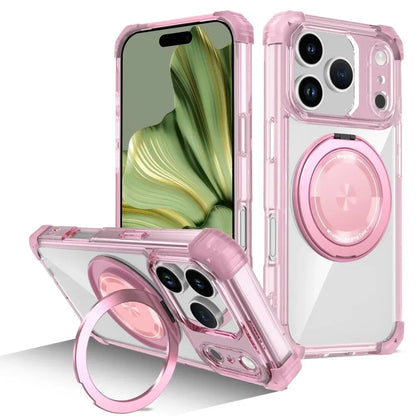 New Clear Magnetic Phone Case For iPhone 17 Pro Max 17 Air 17Pro Max 17air Shockproof Wireless Charging Cover With Phone Holder