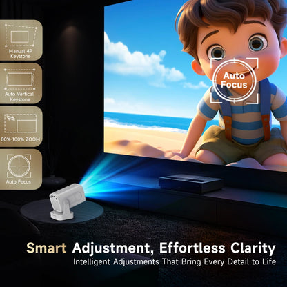 Magcubic HY310 Auto Focus Projector 1080P Native 4K 330ANSI Android 11 WiFi6 BT5.4 Mini Outdoor Movie Projector with Air Mouse