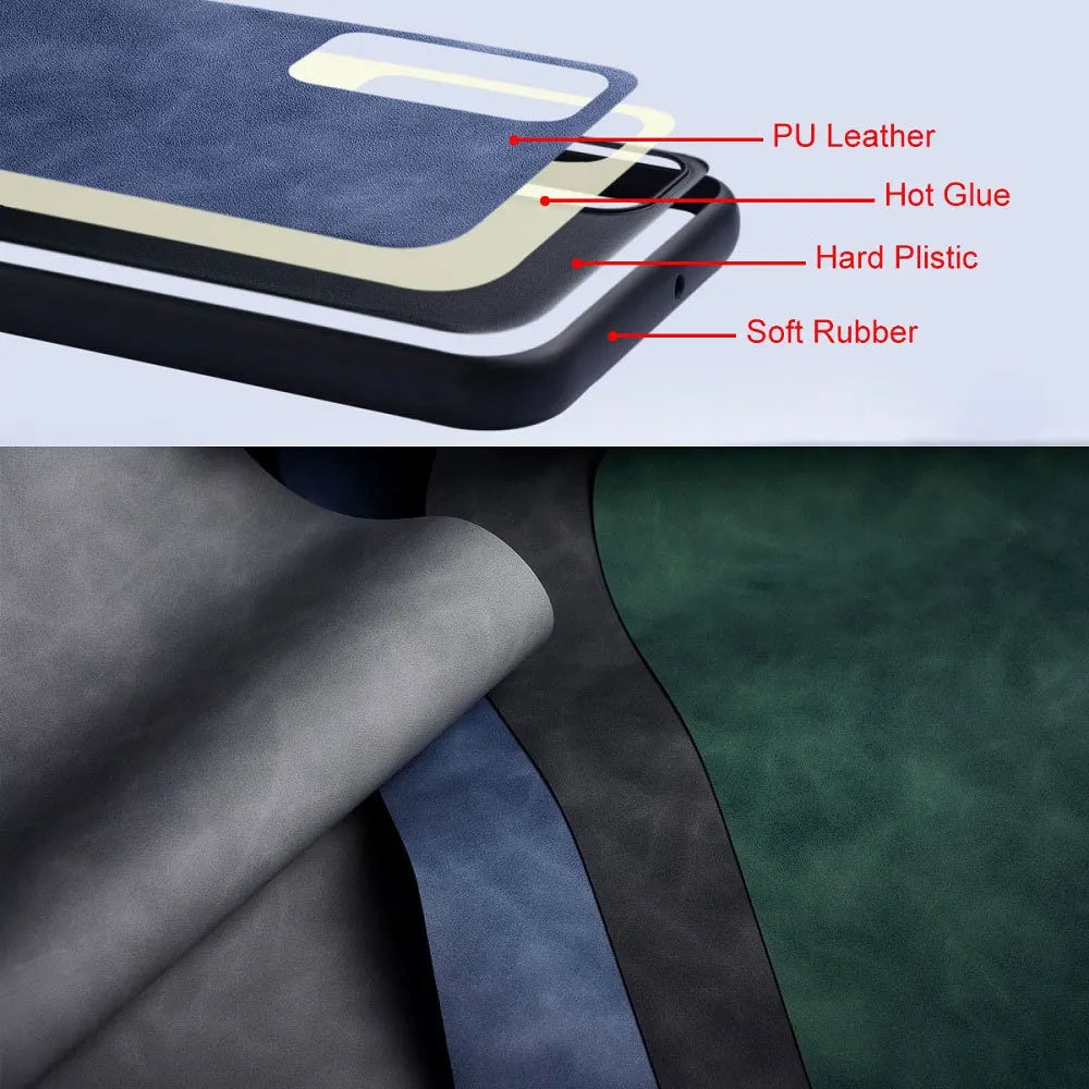 Luxury PU Leather Phone Case For Samsung Galaxy Z Flip Fold 7 Fe 6 5 4 3 Classic Lambskin Texture Shockproof Silicone Back Cover