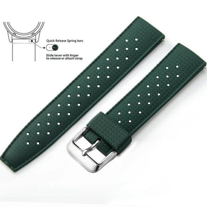 Tropical Silicone Watch Band Quick Release Watch Band 18mm 20mm 22mm Rubber Tropic Smart Watch Strap for Oris Seiko Citizen