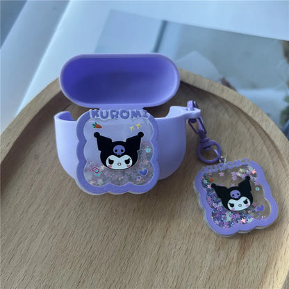 Cartoon Earphone Case Cover For Samsung Galaxy Buds 3 Galaxy Buds3 Pro Protector Silicone Headphones Protective Box With Keyring