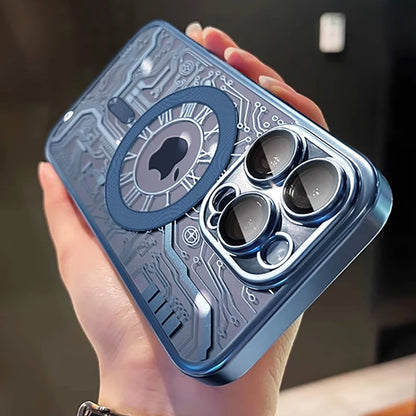 Luxury Plating For Magsafe Wireless Charge Case For iPhone 11 12 13 14 15 16 Pro Max Plus Phone Cases Soft Magnetic Bumper Cover