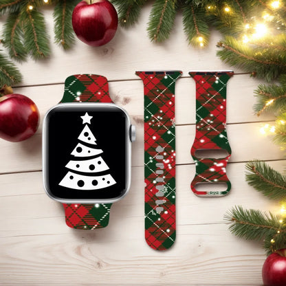 Christmas NEW year band For Apple Watch bands 41/42/44/45/46/49mm Holidays Xmas Santa Strap for iWatch Series Ultra SE 11 10 9 8