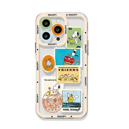 Disney Snoopy Case For iPhone 16 15 14 Plus 13 12 11 Pro Max Mini X XS XR cover Cartoon Cute