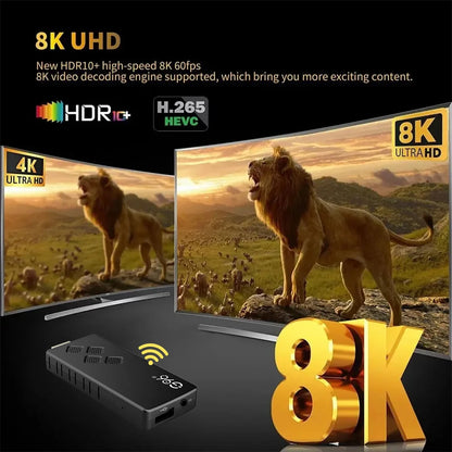 G96 Smart Tv stick Android13.0 Q2 Allwinner H313 BT5.0 Google Voice 4k Dual Wifi Youtube Multi Language Streaming Media Player
