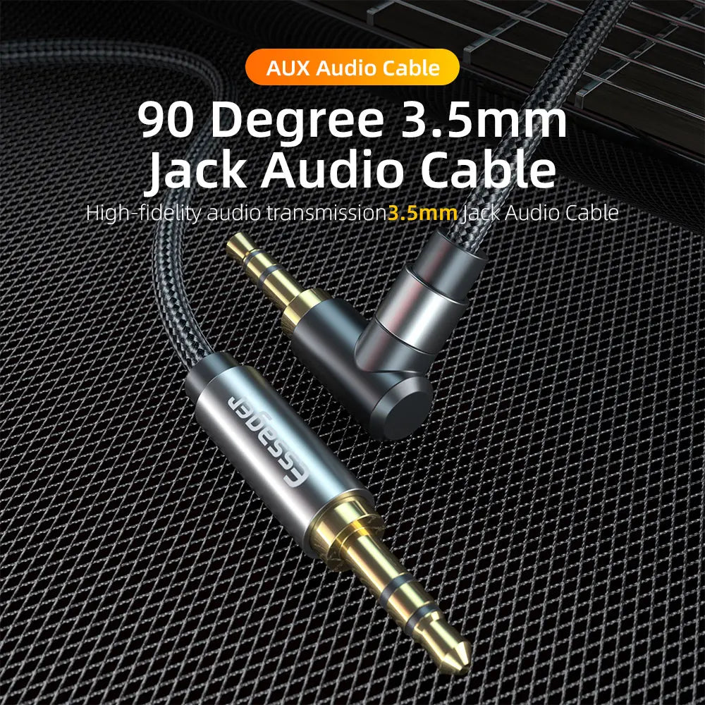ESSAGER AUX Cable 3.5mm Jack Audio Cable For Speaker Wire Headphone Car 3.5mm Jack Hifi Aux Adapter Cord For Xiaomi Samsung