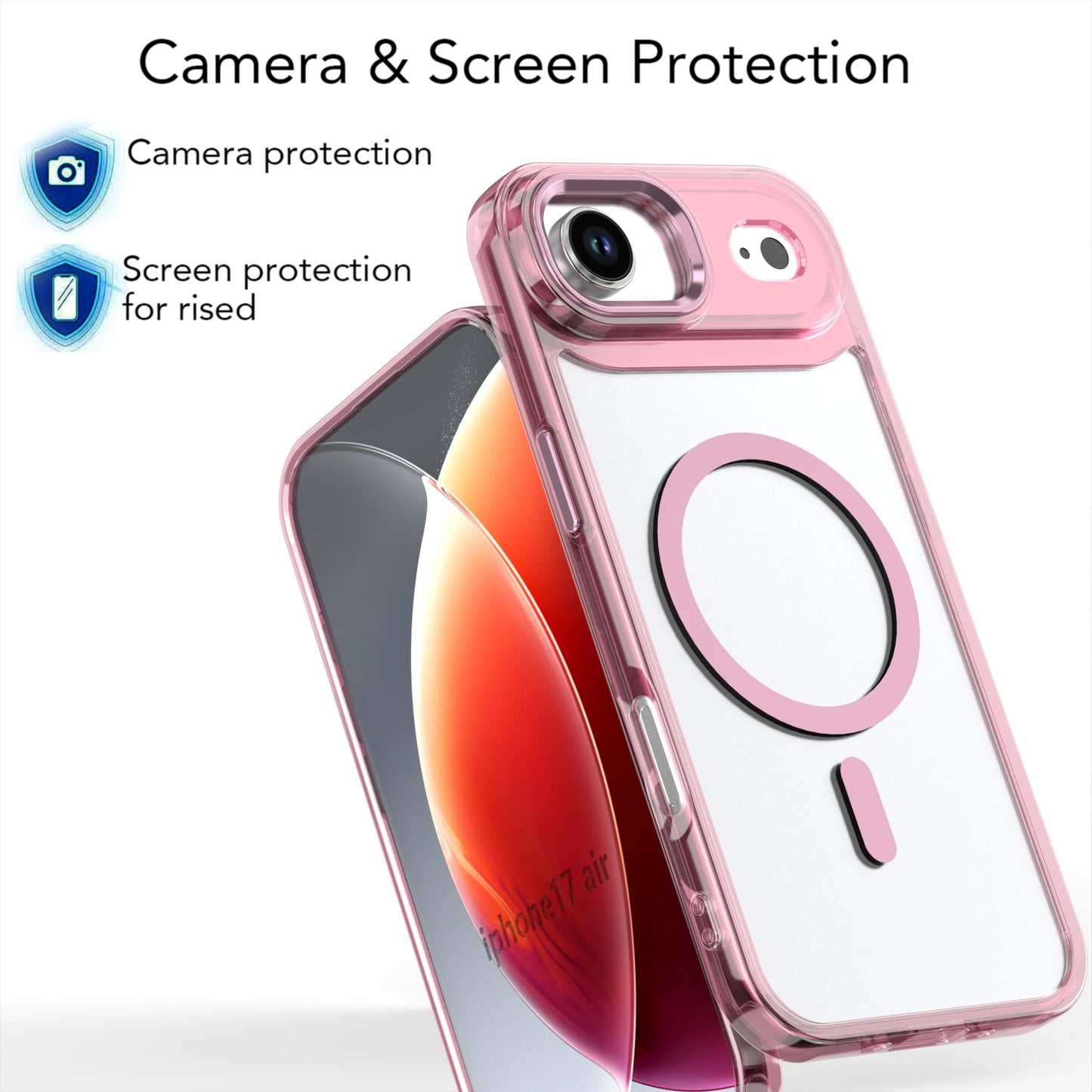 Fit iPhone 17 air Clear Magnetic Case,Compatible MagSafe Shockproof Slim Protection Cover For iPhone 17 Air