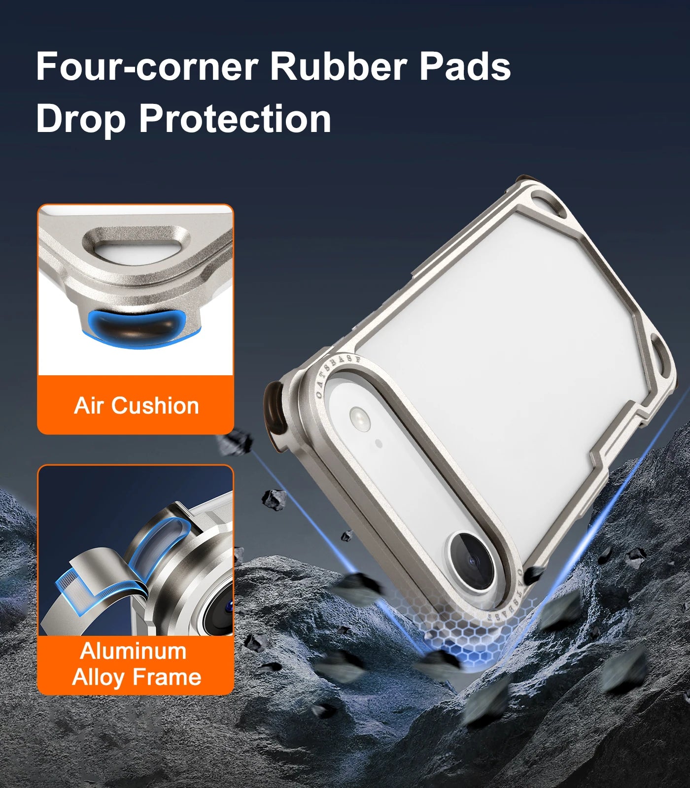 Oatsbasf Metal Slim Phone Case for iPhone 17 Air/17 Pro/17 Pro Max Case Frameless Minimalist Wireless Charging Protecitve Cover