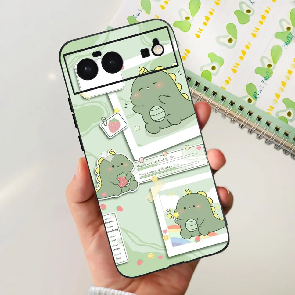 For Cover Google Pixel 6 Case Cute Cat Cartoon Bumper Back Shockproof Soft TPU Case For Google Pixel 6A 6PRO Pixel 6 Phone Cases