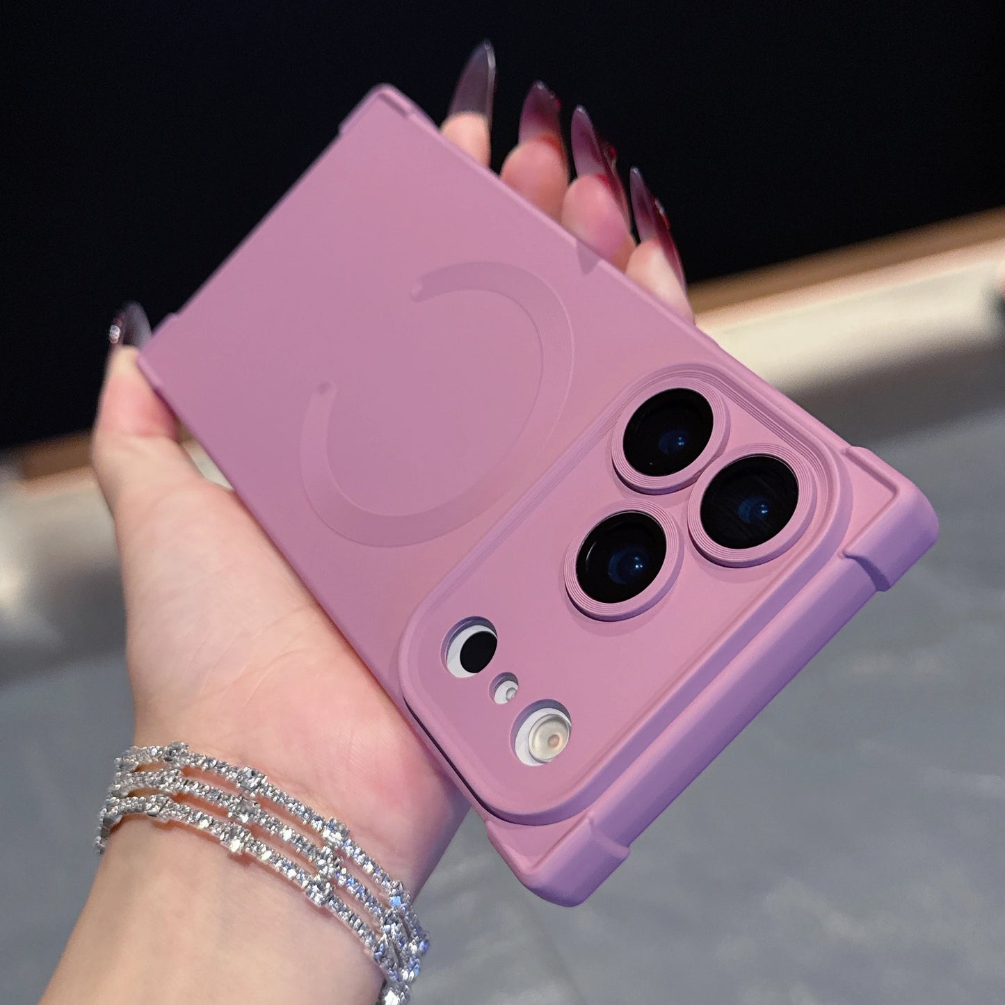 Shockproof Frosted Magnetic Phone Case For iPhone 17 Air 16 15 14 Plus 13 Pro Max For Magsafe Wireless Charging Soft TPU Cover