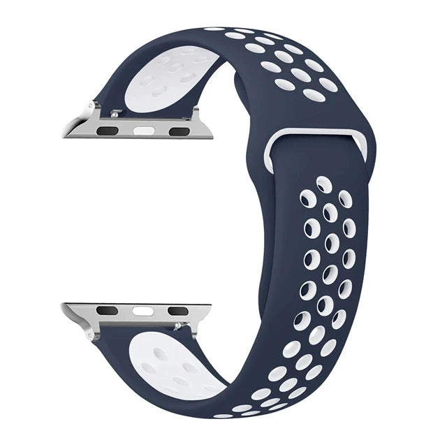 Silicone Watch Strap For Apple Ultra 2 49MM Sports Band For Iwatch Series 10 9 8 7 6 SE 46mm 45MM 41MM 44MM 42MM Breathable Band