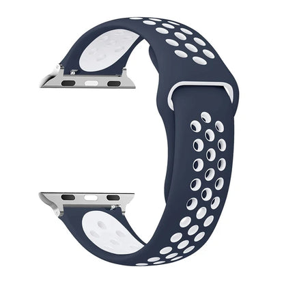 Silicone Watch Strap For Apple Ultra 2 49MM Sports Band For Iwatch Series 10 9 8 7 6 SE 46mm 45MM 41MM 44MM 42MM Breathable Band