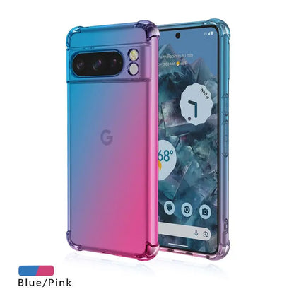 Gradient Airbag TPU Case for Google Pixel 10 9 Pro XL 9A 8A 8 Pro 7A 7 6A 5G Protective Shockproof Cover Fundas Coque Capa