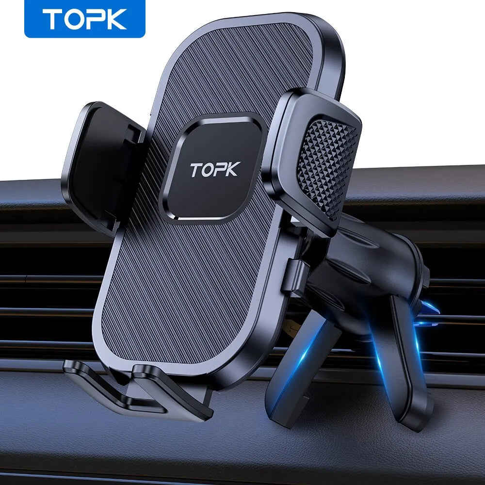 TOPK Car Phone Holder Gravity Stand for iPhone Xiaomi Samsung Car Mobile Support for Dashboard Windshield Air Vent Phone Mount