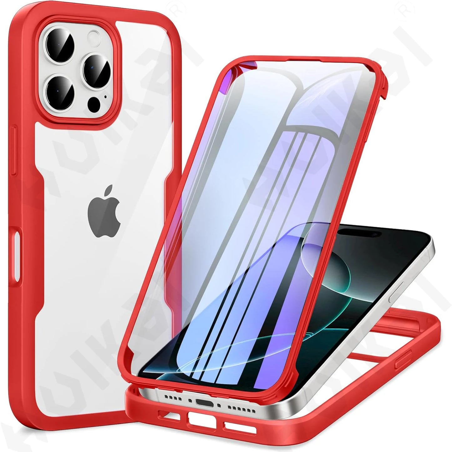 Case For iPhone 17 16 15 14 13 12 11 Pro Max Plus XS Max Plus 20245 360 Full Shockproof Silicone Screen Protection Phone Cover