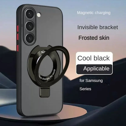 Luxury Matte Case For Samsung Galaxy S25 Edge S24 FE S23 S22 S21 Ultra Plus A56 A26 A36 A16 A15 Magnetic Magsafe Cover