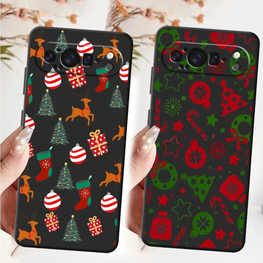 Creative Christmas Element Fashion Case for Google Pixel 9a 6a 7a 6 7 8 Pro 10 9 Pro XL 8a Soft Cover