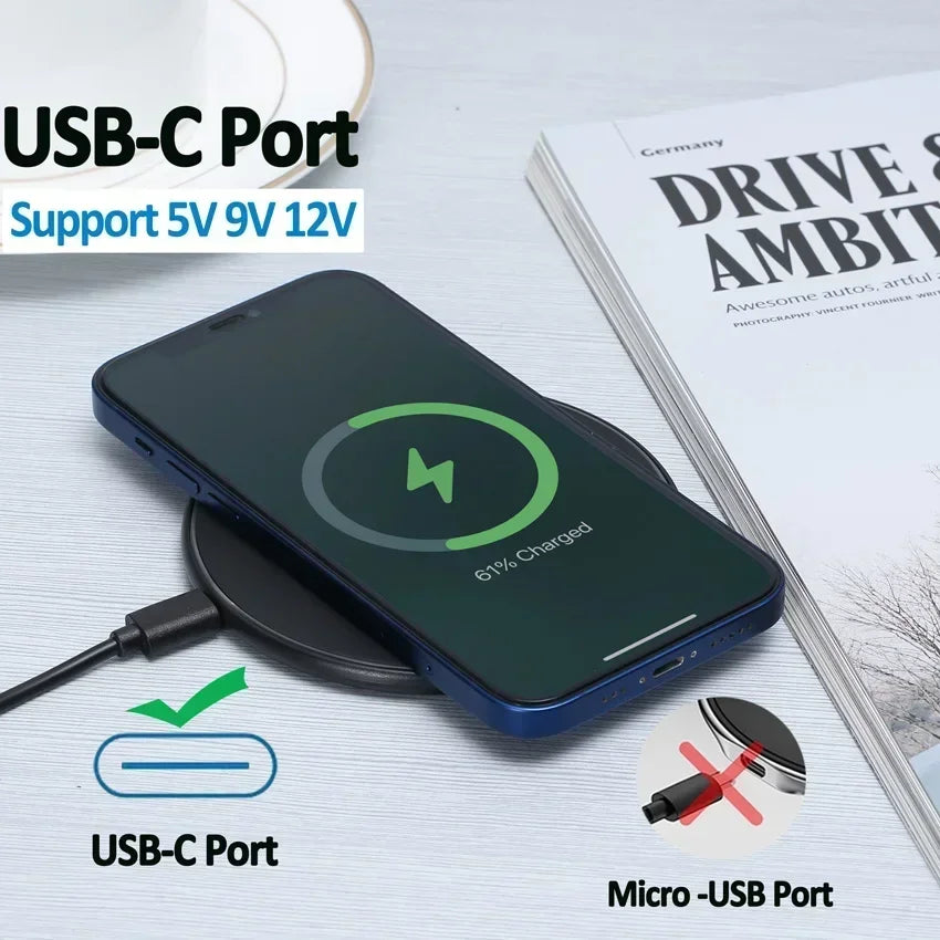 300W Wireless Charger For iPhone 16 15 14 13 Pro Max Induction Fast Charging Pad Dock Station For Samsung S23 S22 Xiaomi Huawei