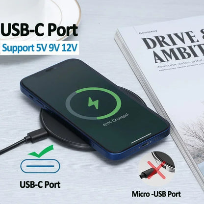 300W Wireless Charger For iPhone 16 15 14 13 Pro Max Induction Fast Charging Pad Dock Station For Samsung S23 S22 Xiaomi Huawei