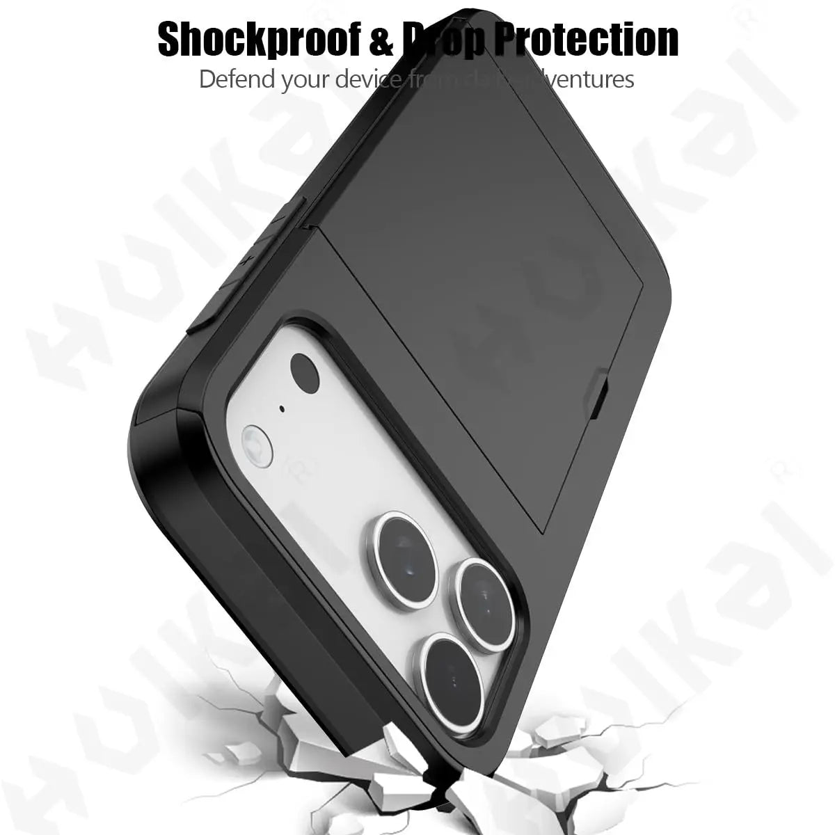 Case For iPhone 17 16 15 14 13 12 11 Pro Max Plus 2024 Slim Dual Laye Heavy Duty Protective Hidden Card Slot Wallet Cover