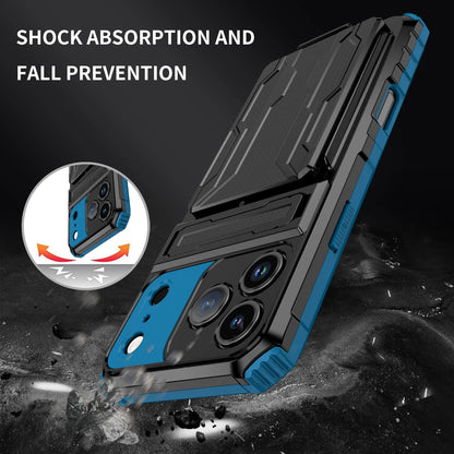 For Apple iPhone 17 Pro Max Case Shockproof Armor Phone Protect Cases For iPhone 17 Pro 17Air 17 Case With Card Slot Stand Cover