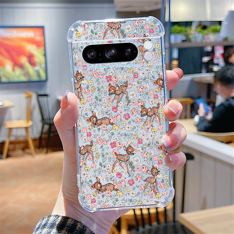 P ixel 8 Pro Lovely Animals Transparent Phone Case For Google Pixel 8A 9Pro 8 6 8Pro 7Pro 9 9ProXL 6Pro 6A 7 7A Cover