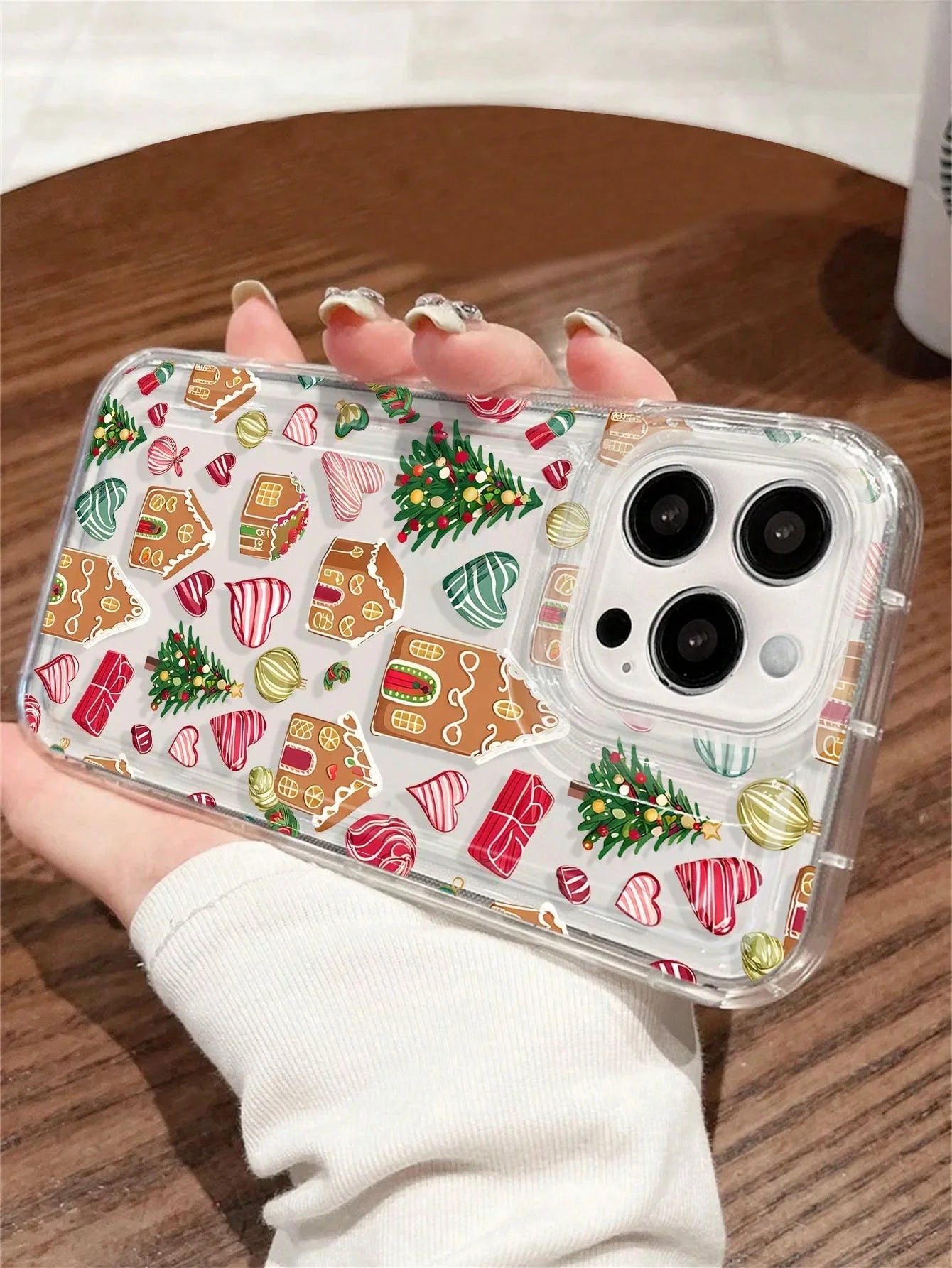 Creative Christmas-themed printed phone shock-proof case, suitable for iPhone 17, 16, 15, Plus, Pro, Max series phones - can be