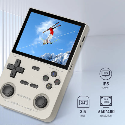 GAMINJA Open Source K36 Retro Handheld Video Game Console 16000 Games Emulator for PS1/PSP/DC/N64/SS 500nit 3.5 Inch IPS Screen