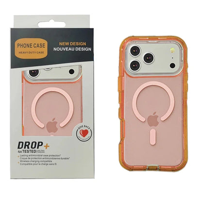 3IN1 Military Clear Armor Magnetic Charge Case for IPhone 17Air 16 15 14 Plus 13 12 Pro Max Rugged Durable Protector Cover Funda