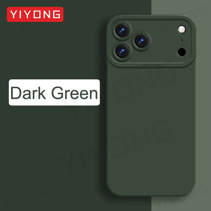 For iPhone17 Pro Max YIYONG Square Liquid Silicone Soft Cover For iPhone 17 16 15 14 12 13 iPhone17 Air iPhone15 Plus Phone Case