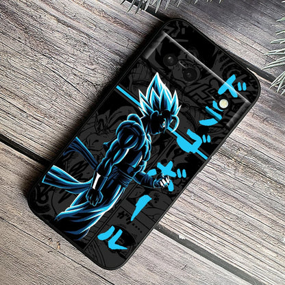 Luxury D-Dragon Ball Art Goku For Google Pixel 9 8 7A 7 6A 6 5A 5 4 4A XL 5G Black Silicon Shockproof Shell TPU Phone Case