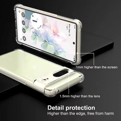 Ultra Thin Shockproof transparent Case For Google Pixel 6 7 8 Pro 6A 7A 8A Clear TPU Silicone Soft Cover Cases