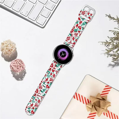 22mm 20mm Christmas Silicone Strap for Huawei Watch GT5 Pro/GT5 4 3 2e 46mm Fashion Bracelet Belt for Huawei Watch 3 4 Pro Band