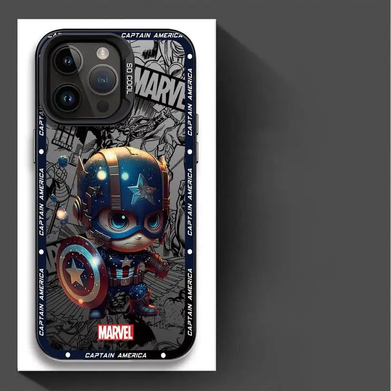 Marvel Ironman Deadpool Phone Case for Apple iPhone 16 15 Pro Max 13 14 Plus 12 11 Pro plus  Matte