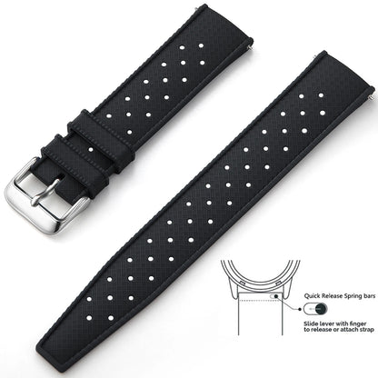 Tropical Silicone Watch Band Quick Release Watch Band 18mm 20mm 22mm Rubber Tropic Smart Watch Strap for Oris Seiko Citizen
